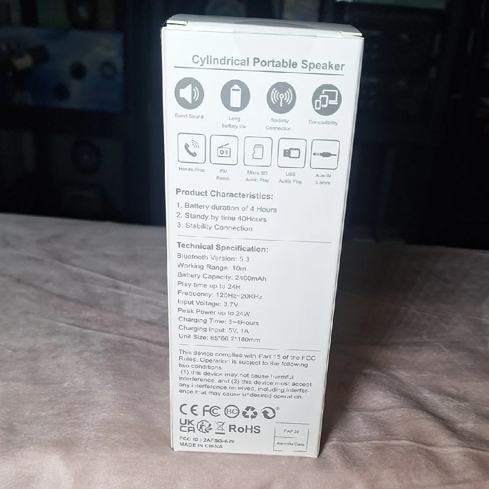 Colorful LED Light Speaker - Black - Picture 3 of 3